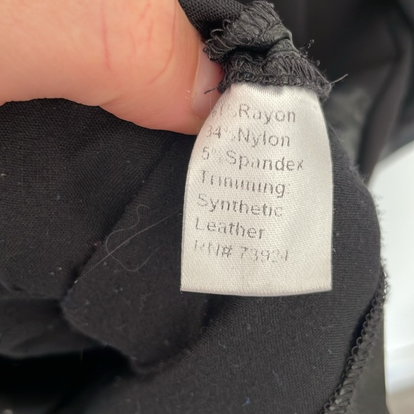 Misook | Faux Leather Knit Mock Neck Longline Minimalist Jacket Blazer Size XL - Picture 10 of 11